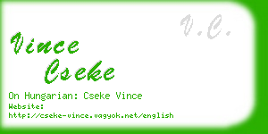 vince cseke business card